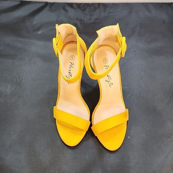 BRAND NEW HERSTYLE CHARMING- ANKLE STRAP ROUNDED BUCKLE OPEN TOE STILETT… - Picture 2 of 16